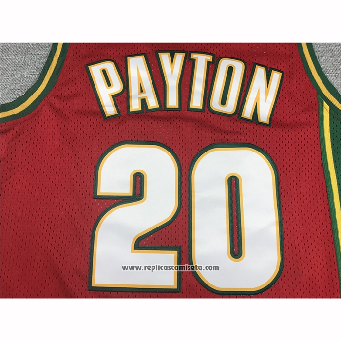 Camiseta Seattle SuperSonics Gary Payton #20 Historic Retro Rojo